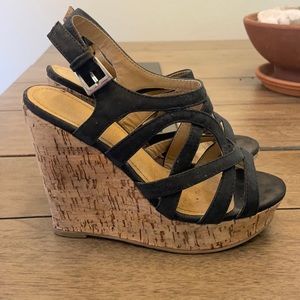 Black cork wedges